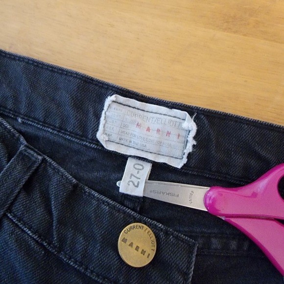 🔴 3/$25 Current Elliott Marni The Night Pearl Print Y2K Skinny Jean 27 - Picture 5 of 15